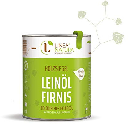 LINEA NATURA® - Leinöl-Firnis | Holzschutz Leinölfirnis | Holzsiegel | reines hochwertiges natürliches Öl (1 L)
