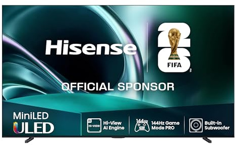 Hisense 85U7Q - Mini LED Smart TV, Quantum Dot Colour, Modo Juego de 144Hz, Subwoofer Integrado, Full Array Local Dimming, Dolby Vision IQ & Dolby Atmos
