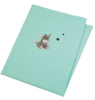 Sterntaler Manta con Protección UV Emmi el burro, Edad: Desde el nacimiento, 70 x 100 cm, Turquesa