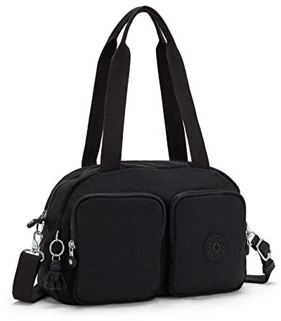 Kipling COOL DEFEA Mittelgroße Schultertasche, Black Noir (Schwarz)