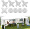 KBNIAN 9 Stück Pavillon Ersatzteile Kunststoff Eckverbinder Ersatzteile für 3x3m, 4 Markisenzelt Füße + 4 Zelt Eckverbinder + 14-Fach Center Stecker(Weiß)