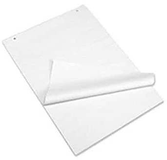 KAV A1 Flipchart Paper Pad, Bleed-Proof Plain Perforated Sheets, 40 Sheets Flip Chart Pad, 813x584mm for Office, Presentation, Classroom, Restaurant, & Home Use