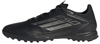 adidas Unisex F50 League Football Boots Turf, Core Black/Iron Metallic/Gold, 44 EU
