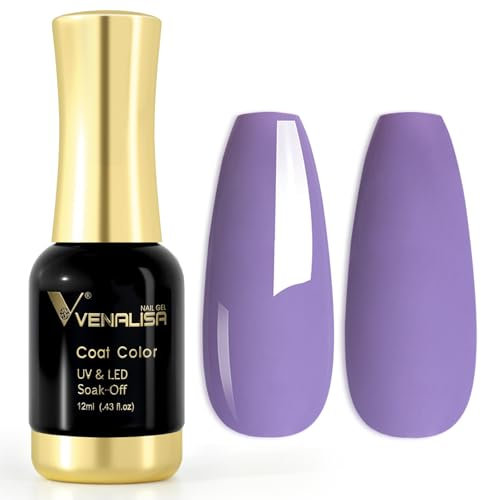VENALISA Gel Nail Polish 12ml Orchid Purple Color Gel Polish Soak Off Nail Lamp UV LED Long-Wear for Nail Art DIY Salon-Quality Manicure at Home