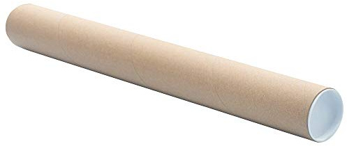 VEPATIM 10 Versandrohre Versandhülsen rund 76 x 610mm braun inkl. Deckel Format A2 A1