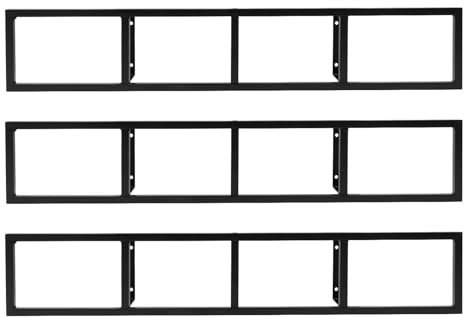 Wandmontiertes Medienrega, 34-Zoll-Cd-DVD-Organizer Aus Metall, WüRfelföRmiges Medienregal, Videospiel-Organizer,Schwarz,3pcs