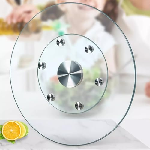 AYHARYLH Gehärtetes Glas Drehplatte Lazy Susan Tisch Glasplatte Glaspanel Aus Gehärtetem Glas Temperiertes Glas Drehblech Für Esstisch Servierplatte Drehblech Glas Servierplatte