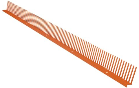 60mm Traufenlüftungskamm für Dach UV-beständiger Traufenkamm, Vogelschutz, Barriere gegen Vögel, Insekten & Schmutz 10 Stück x 1,0m lang (Ziegelrot (RAL8004))