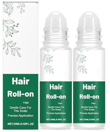 RosmarinöL-Haarserum Zum Aufrollen (20 Ml), FüR Gesundes Haarwachstum, NatüRliches Kopfhautserum FüR MäNner Und Frauen, Pflegendes Haarserum Zum Aufrollen, Sanfte Kopfhautbehandlung (2 PCS)