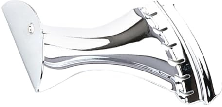 NIYANGLE Saitenhalter aus Metall für 6-saitige Gitarre in Chrom Silber Kurzes Ersatzteil zur Klangverbesserung für Resonator und Akustikgitarren