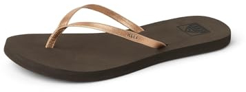 Reef Bliss Nights Womens Flip Flop, Super Lightweight and Soft Footbed, Thin Strap Beach Sandal, Rose Gold, 8