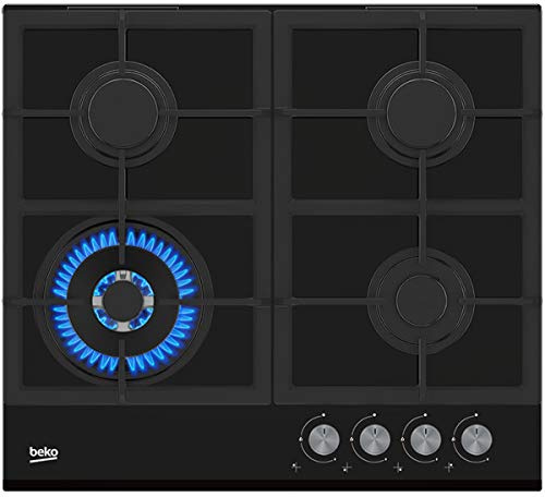 Beko 7763586738 Kochfeld (Gas/Einbau) / 4 Kochfelder / 51,0 cm/Topfträgerroste gusseisern