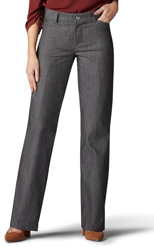 Lee Women's Ultra Lux Comfort with Flex Motion Trouser Pant Carbon Rinse 12 Short