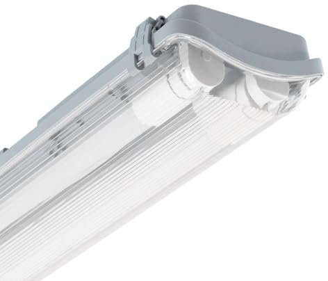 LEDKIA LIGHTING - Plafoniera Stagna Slim per 2 Tubi LED (NO inclusi) | IP65 | Interni/Esterni | Connessione Unilaterale, Lunghezza 120cm, Alluminio