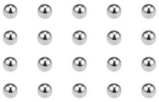 sourcing map 50 Stück Präzision Kugeln 3.2mm Massiver Chromstahl G10 für kugelgelagertes Schlüsselbundrad