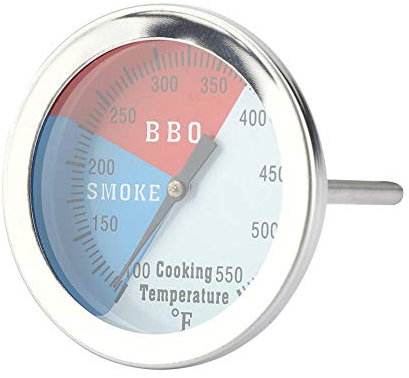 Termometro per barbecue in acciaio inossidabile Quadrante per barbecue Indicatore di temperatura per affumicatore, Indicatore di calore per griglia a gas a carbone per cottura al barbecue, Display Fah