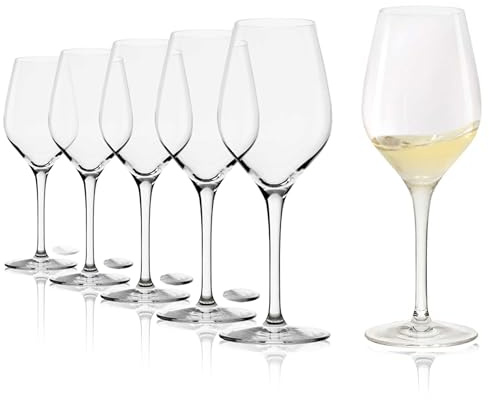 Stölzle Lausitz Provsmakningsglas Exquisit Set om 6, 270ml – Eleganta Kristallglas Perfekta för Vinprovning av Rödvin & Vitt Vin – Diskmaskinssäkra och Stötsäkra, Tillverkade i Tyskland