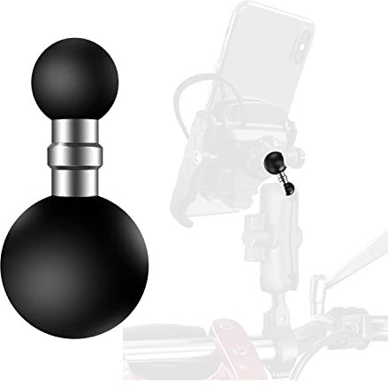 Ram Mount Moto Adaptateur de Balle à Double Tête 25 mm à 17 mm Arms de Montage à Double Boule Compatible avec RAM Dual Socket à Rotule Support GPS Moto Accessoire Velo (A)