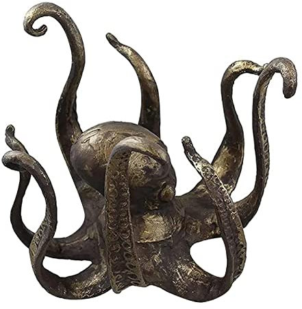 Frdun Sculpture en résine en forme de pieuvre, porte-tasse à café en forme de pieuvre, durable et accrocheur, vase à bijoux, support de collier
