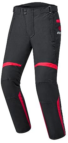 HOMDECR Motorradjacke, Wasserdicht, CE-Protektoren, Jacke Mit Protektoren, Motorradfahrer, Rennfahrer, Reitjacke Für Herren (Hosen (Rot),M)