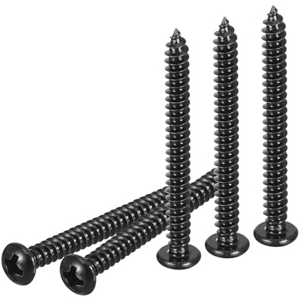 DTGN 50Pack #8x1-1/2 Phillips Linsenkopf Selbstbohrende Schwarz Oxid | Schraube, Blechschrauben, Holzschrauben, Kohlenstoffstahl