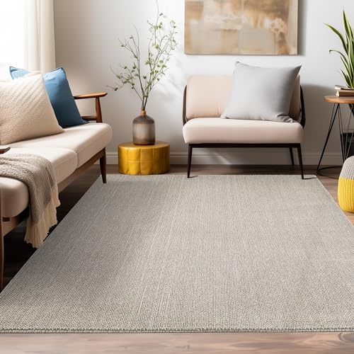 Teppium Moderner Kurzflor Teppich Wohnzimmer 300x400 (280 x 370 cm) Braun - Dekorativer Cut-Loop Schlingenteppich, Langlebig, Robust, Schlingenflor - Ideal für Schlafzimmer und als Küchenteppich