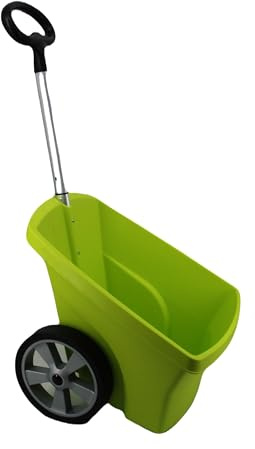 Gartenwagen Schubkarre 67 Liter Tragfähigkeit: 50 kg Gartenkarre Handwagen Handwagen Schubkarre mit Vollgummirad Gartentrolley Gartenschubkarre Deichsel aus Aluminium (Grün)