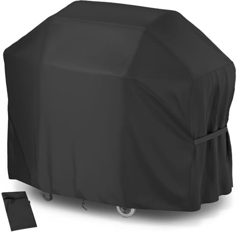 Velway Copertura Barbecue da Esterno 132x68x109cm - Impermeabile Telo Copri Barbecue Antivento Protettivo Per BBQ Grill - Anti Polvere Neve Pioggia Feci di Uccelli Sole - Nero