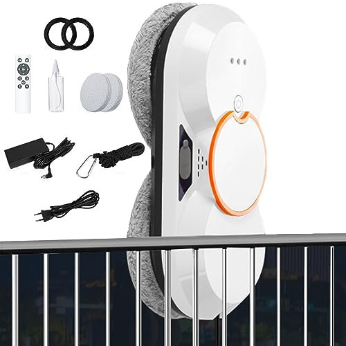 Robot Lavavetri, Robot Lavavetri, 5600pa Smart Glass Cleaning Robot Doppio Spruzzo d'Acqua/Telecomando, Strumenti Robotici per la Pulizia delle Finestre per Finestre Interne/Esterne Edifici Alti