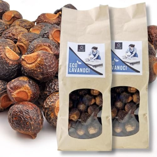 LAVANOCI Noci del sapone 1kg (2x500g), Noci indiane per il bucato, Ecodetersivo 100% Naturale