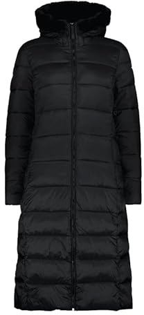 CMP, COAT FIX HOOD, 34K0046F, Basic Black, D34, Woman