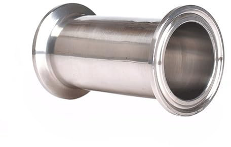 Schlauchverbinder, Tri-Clamp Sanitär-Spulenrohr 304 Edelstahl-Rohrleitung, für selbstgebrautes Bier und Schwarzgebrannte Destillation, Edelstahl-Tri-Clamp-Armaturen/102 mm Länge/51