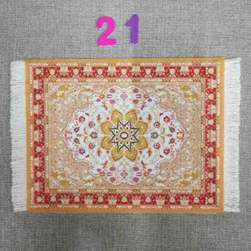 TMTGTS Persischer Teppich Mauspad 1 Stück Mini Teppich aus Orientteppich Muster Boho Quaste Gaming Mauspad Perser Mousepad Büro Zubehör Mousepad klein Maus Teppich Computer Zubehör Untersetze