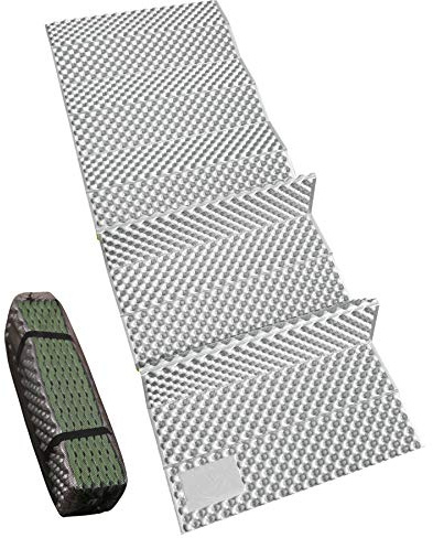 campMax Outdoor Thermomatte 18mm dick, geschlossenzellige Schaumstoff-Isomatte Faltbare, ultraleichte Akkordeon-Schlafmatten für Wandern, 185 x 55cm, Grün