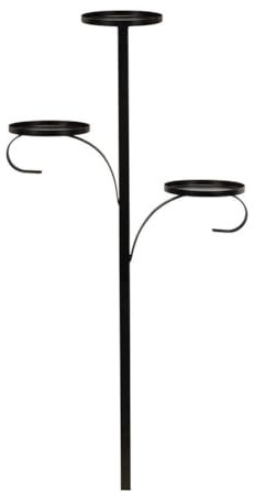Sxmrmnx Portavelas TripleTree de color negro, portavelas para árbol de Navidad, portavelas de 3 niveles