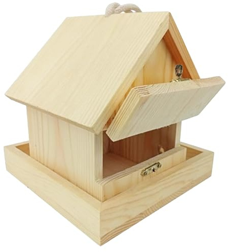 Casa All'aperto, Mangime In Legno Negli Uccelli Di Legno - Nido Decorativo Caldo Caldo - Casetta di Nido In Legno Calda, Terrazza Nest Garden Per Il