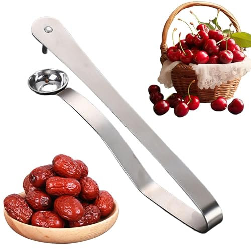 Kirschentkerner Kirschkernentferner Mit Edelstahl Stange - Red Date Corer,Cherry Corer Pitter,Entsteiner,Kirschkernentferner Für Küchenkirsche Weißdorn Rote Dattel Jujube