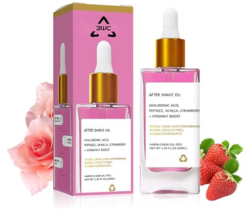 Truly After Shave Oil for Women - Strawberry Vanilla After Shave Oil for Smooth Skin - Post-Shave Balm to Reduce Ingrown Hairs & Hydrate Skin – Soothing Formula