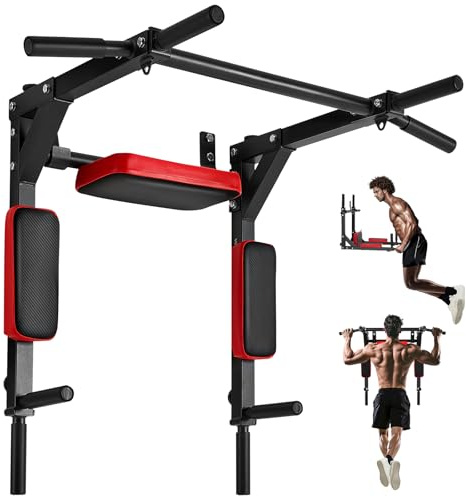 VEVOR Barra per Trazioni Multifunzionale, Stazione per Trazioni a Parete per Esercizio Domestico, Barre per Trazione in Acciaio per l'Allenamento Parte Superiore del Corpo, Carico max. 200 kg