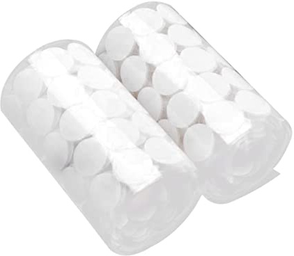 Autocollants Nylon Polyester Blancs Auto-agrippants 900 Pièces Ronds | Diamètre 10mm, Adhésif Très Résistant, Usage Bricolage Diy, Se Décolle Facilement en Condition Humide
