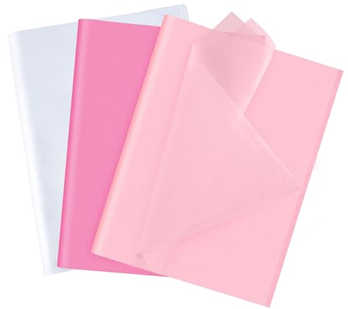 Seidenpapier Rosa Verpackungsmaterial 60 Blatt Geschenkpapier Blumenpapier Rosa Zum Verpacken für Geschenktüten Blumen Basteln 50x35cm