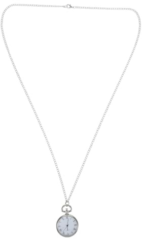 Healvian Orologio da Taschino Ciondolo Pendente Retrò, Collana in Metallo Argentato Quadrante Classico, Accessorio da Tasca Raffinato per Uomo e Femmina