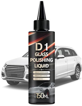 Lucidante per cera per vetri per finestre – Soluzione detergente per parabrezza da 150 ml | Sverniciatore per pellicole antiolio e macchie d'acqua – Lucidante trasparente a lunga durata per finestrini