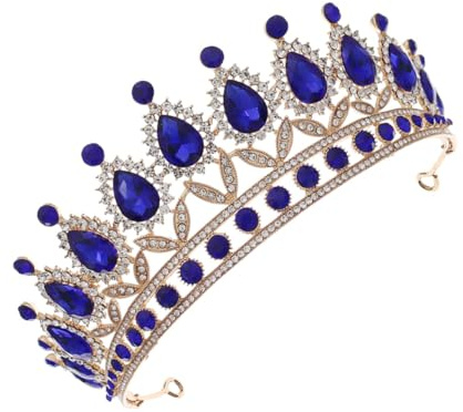 MOTHNUR Tiaras de Novia para Boda Exquisita para Vestido de Novia Joyas con Gemas de Imitación Accesorio de Decoración para Fiesta Boda