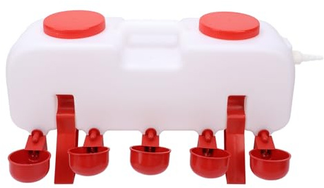 NOENNULL Automatiska Drickskoppar för Kyckling, Tippskyddande Plastkycklingvattendispenser, Kycklingdrickare för Kycklingar, Ankor, Gäss och Fjäderfäfarmar