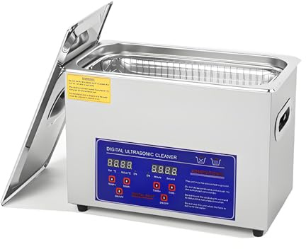 Digital Ultrasonic Cleaner with Timer and Heater, Stainless Steel Cleaning Machine for Jewelry, Watches, Glasses, and Precision Parts