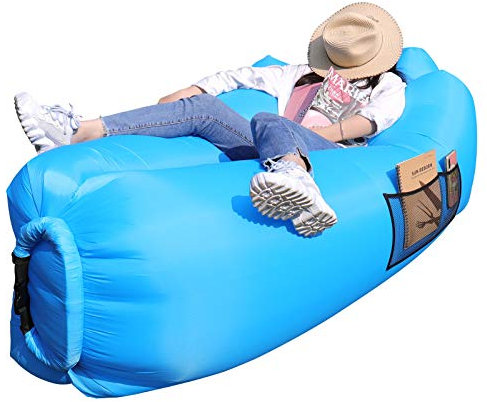 AngLink Cama de nylon plegable durable con bolsa de transporte para interior / exterior Verano, Senderismo, Camping