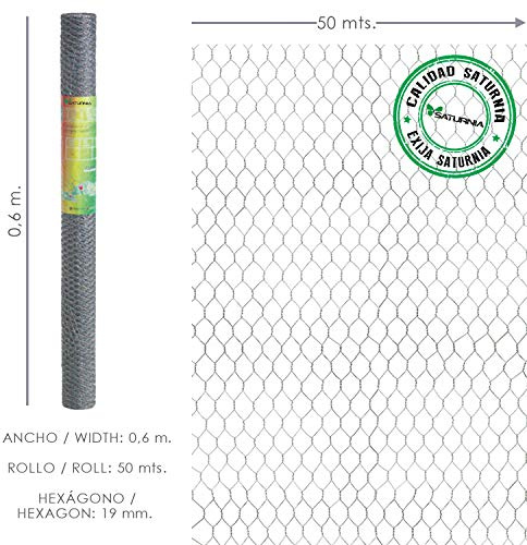 Enrejado Triple Torsion 19/ 60 cm. Rollo 50 Metros Uso Domestico