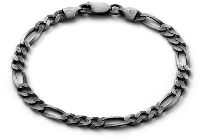 STERLL Herren Armkette Silber 925 Schwarz Oxidiert Nachhaltige Verpackung Kleine Geschenke