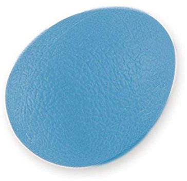 GIMA - eiförmiger Anti-Stress-Ball, Trainingsgerät für Finger, Hand und Handgelenk, für Die Rehabilitation, Widerstandsstufe Schwer, Farbe Blau